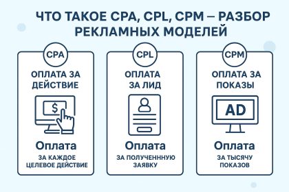 Что такое CPA, CPL, CPM